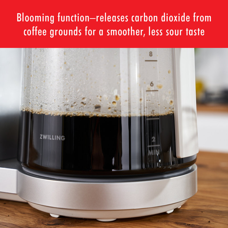 ZWILLING Enfinigy Glass Drip Coffee Maker, Silver