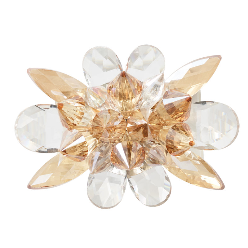 Spectra Napkin Ring Set, Champagne/Crystal