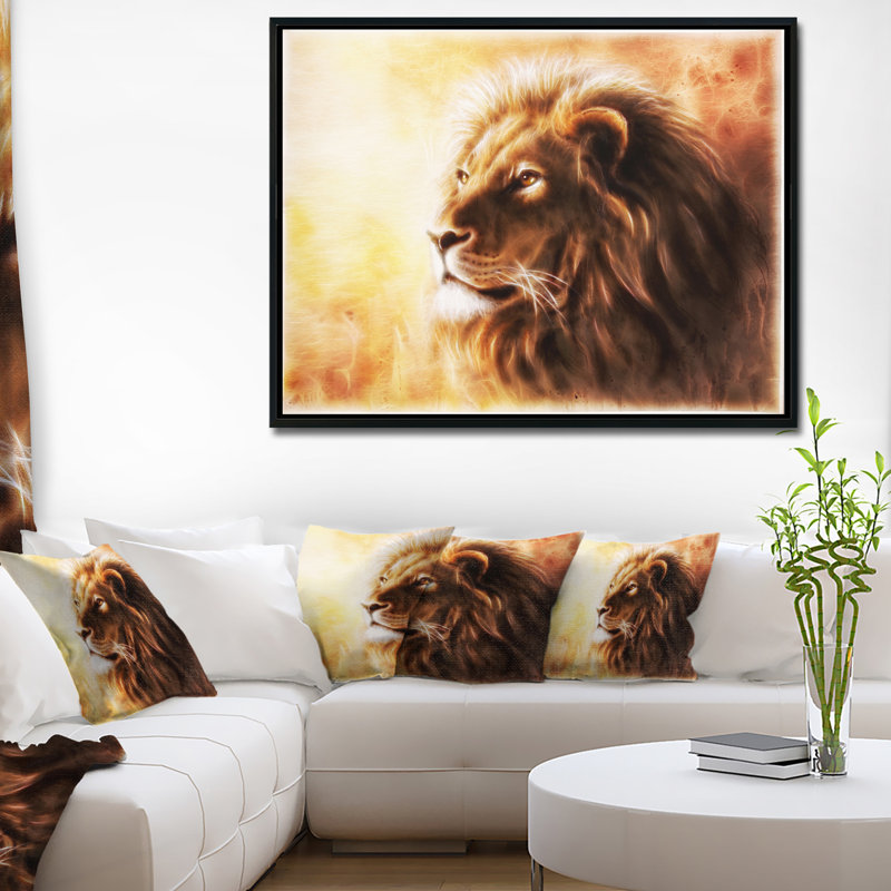 Brown Brown Fractal - impression d'art graphique, H 30 po x l 40 po x P 1,5 po, Toile avec cadre flottant noir
