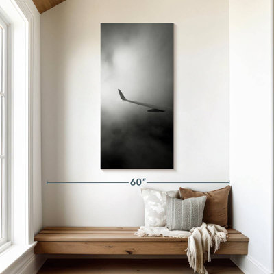 Aile d'avion monochrome
