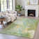 Machine Washable Indoor/Outdoor Xhevrie Sage Rug