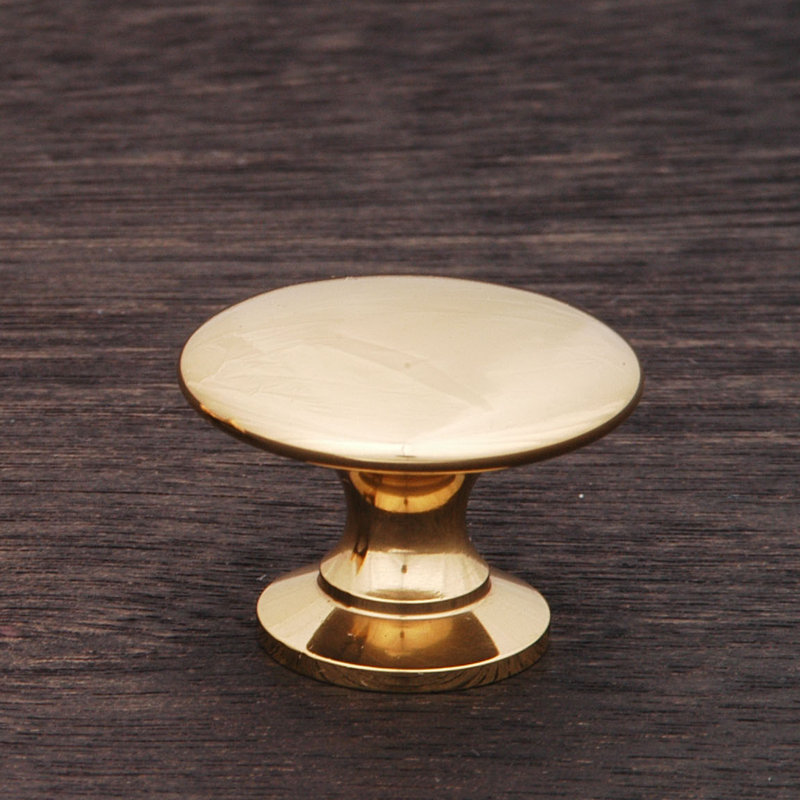 CK Series 1 1/4" Diameter Mushroom Knob, Polished Brass
