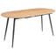 CLAVET Extendable Oval Metal Base Dining Table