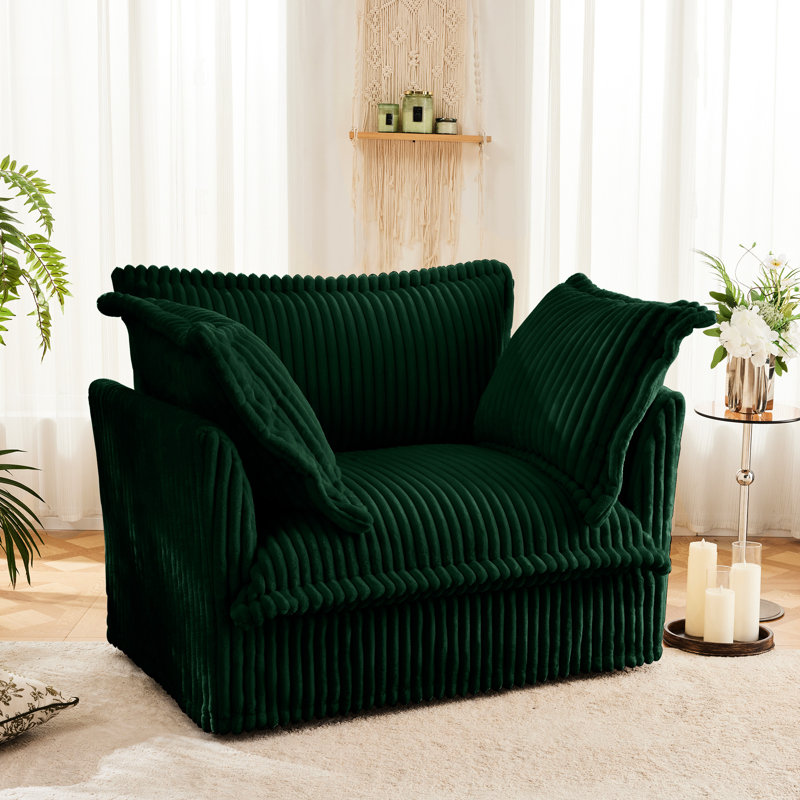 Fauteuil confortable en velours côtelé avec housses amovibles pour un entretien facile des matériaux respirants et du tissu
