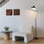 Lampe sur pied ajustable moderne 69 po avec abat-jour en métal et accent Swoop, ampoule incluse-137637445