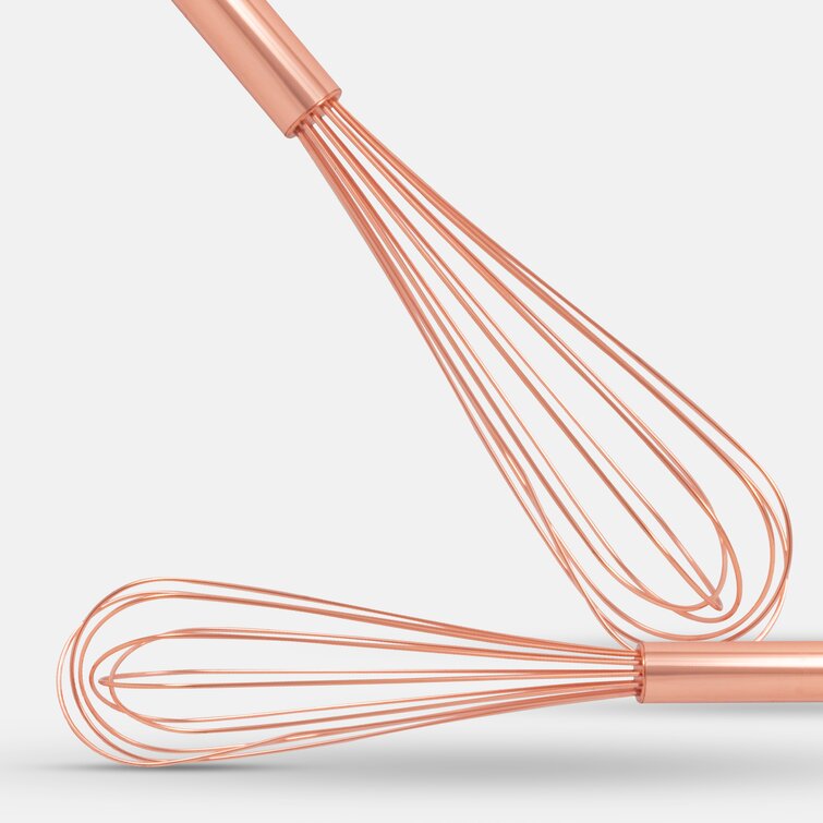 Cook Pro 229 Heavy Duty, Sturdy Kitchenware Perfect for Mixing, Baking Stainless Steel French Whisk, 14, Rose Gold