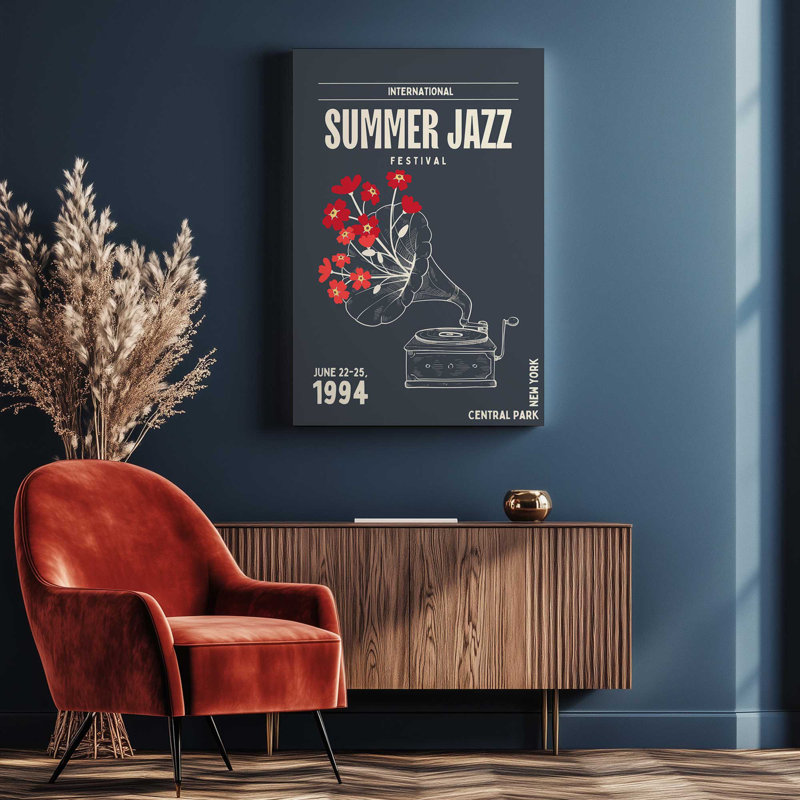 «Summer Gazz Fest», affiche sur toile tendue, H 18 po x l 12 po