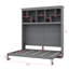 Grand lit escamotable avec tablettes supérieures et lit mural en bois avec connecteurs USB-576572079