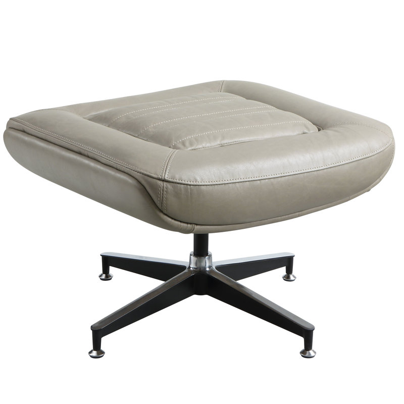 Cuir fleur supérieur, couleur grise, 24 po de largeur, 22 po de profondeur, 17 po de hauteur, 20 lb, 220 lb de résistance au poids