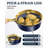 Granitestone Charleston Collection Hammered Navy 4 Qt Deep Saute Nonstick Pan with Lid