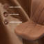 Fauteuil de bureau d'ordinateur sans accoudoirs, fauteuil de bureau ergonomique en cuir à dossier moyen avec roulettes et support lombaire pour la maison-611532222-611532220