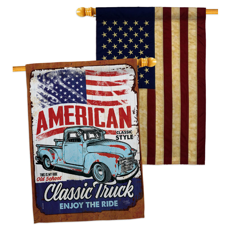 Drapeau de maison en polyester à 2 côtés 40 x 28 po