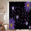 Rideau de douche lilas noir avec 12 crochets-680097313