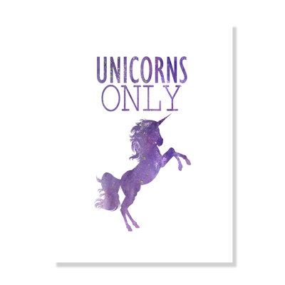 Unicorns Only Paper Print