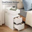 24cm W Manufactured Wood Bedside Table