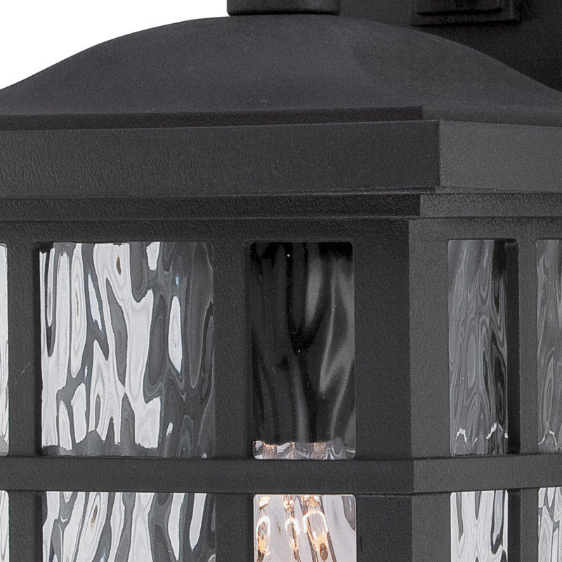 Lanterne murale d'extérieur Stonington, H 13 po x l 8 po x P 9 po, Noir mystique
