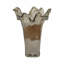 Vase décoratif en verre évasé avec rebord ondulé pour la décoration de table - Grand vase à fleurs pour bureau, présentation de table ou salon-514461670-514461671