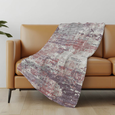 Addison Machine Washable Sherpa Soft Abstract Throw Blanket
