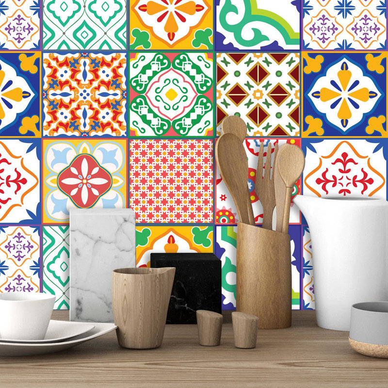 Emiliann 15cm W x 15cm L PVC Peel and Stick Mosaic Tile