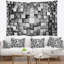 Tapisserie cubes noir et gris-28485689