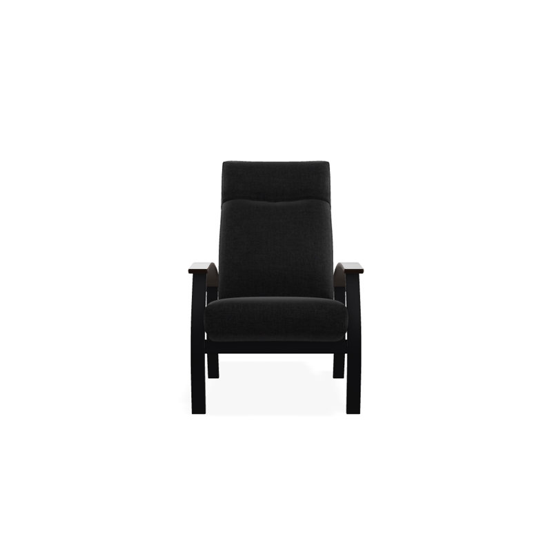 Chaise de patio inclinable avec coussins Askar, Tissage uni ardoise coulée Sunbrella®, Kona P10, Noir texturé