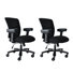 Fauteuil de bureau ergonomique en filet de 28 po de large et de grande taille avec support lombaire réglable et accoudoirs 4D (ensemble de 2)
