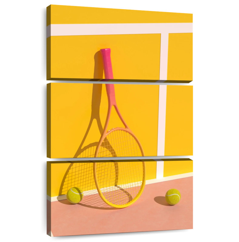 Raquette de tennis inclinée Sireci, H 74 po x l 48 po