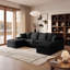 Canapé modulaire en U 118,1 po, canapé modulaire en chenille avec ressorts ensachés, sièges rembourrés à assise profonde modernes pour le salon, pas de rouleau de montage-513539445-513539449-513539451