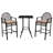 3 - Piece Outdoor Dining Set With Cushions, Patio Pe Wicker Bar Stool And Bistro Bar Table With Metal Frame, Farmhouse Conversation Set For Porch/Yard/Poolside/Cafe-421430214