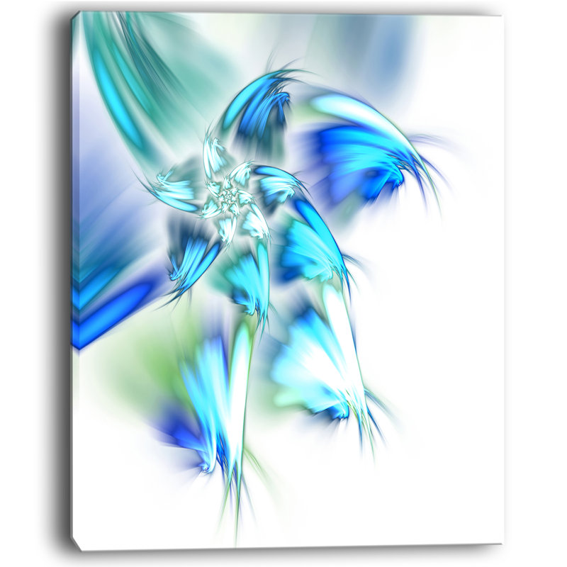 «Blue and Green Fractal Flower», impression sur toile tendue, H 40 po x l 30 po x P 1 po