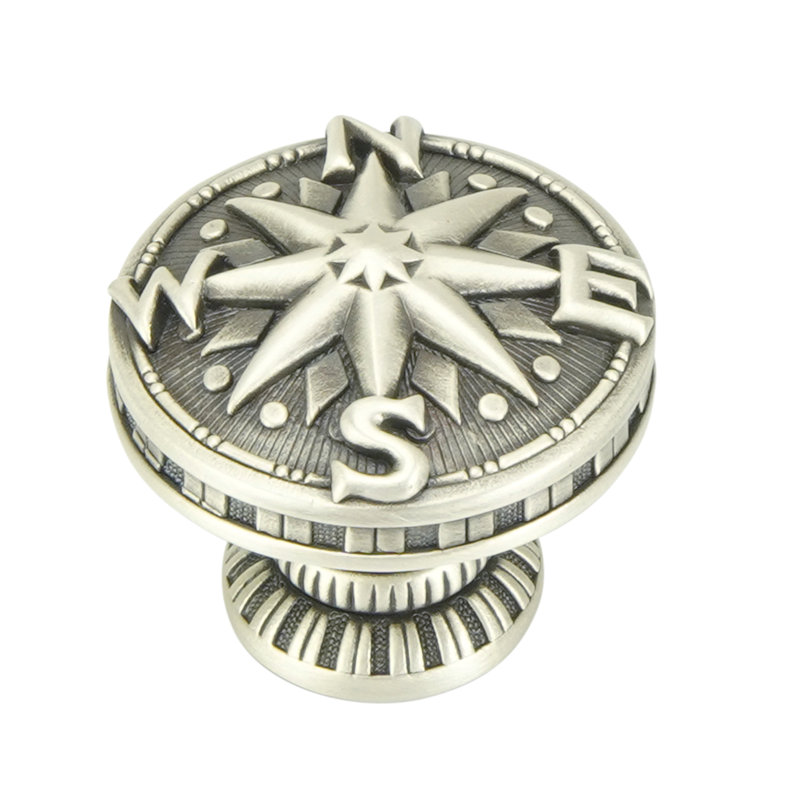 YACHT CLUB COMPASS KNOB, Silver