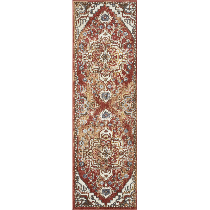 Raaya Damask Indoor Rug, Runner 2' x 6'7"