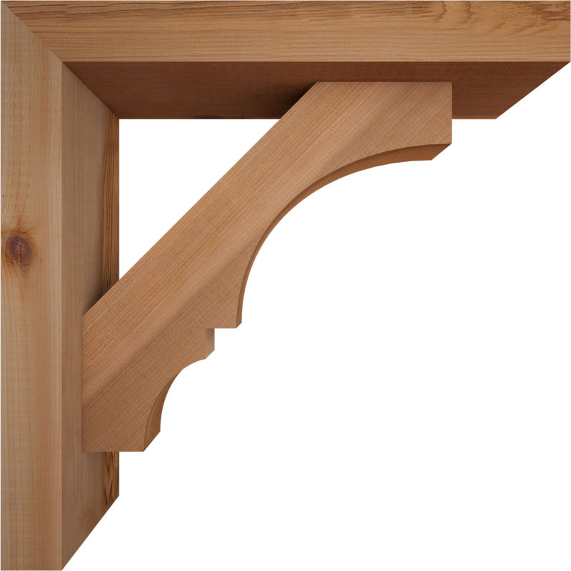 Support à blocs l 3 1/2 po x P 14 po x H 14 po avec support décalé, cèdre rouge de l'Ouest, 14 po x 14 po