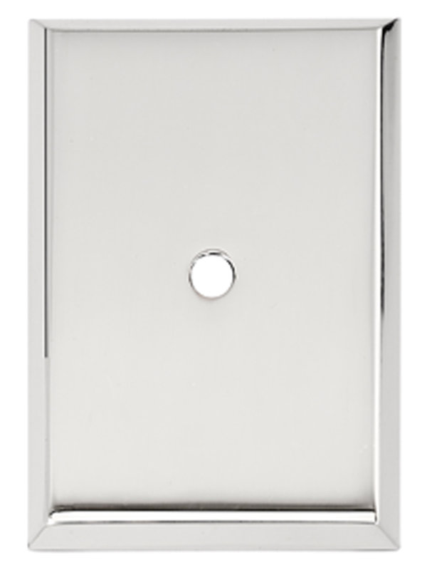 2.63" Back Plate, Polished Chrome, 2.63" H x 1.75" W x 0.13" D