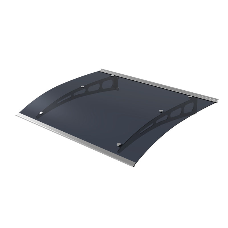 Auvent de porte convexe PA Series, H 7,9 po x l 59 po x P 35,4, Gris tinté