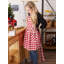 Christmas Apron Christmas Gingham Cotton Apron Sets
