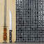 Carreau de mosaïque de mur / plancher en pierre naturelle / verre 0,63 po x 0,63 po Quartz