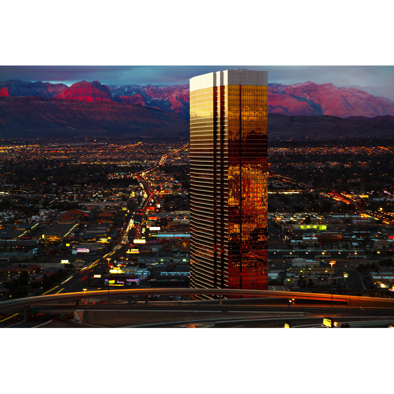 Las Vegas After Sunset 1 Piece Wrapped Canvas Wall Art, 81cm H x 122cm W