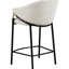 Tabourets de comptoir Modern Modern beige avec accents noirs lustrés-54697129