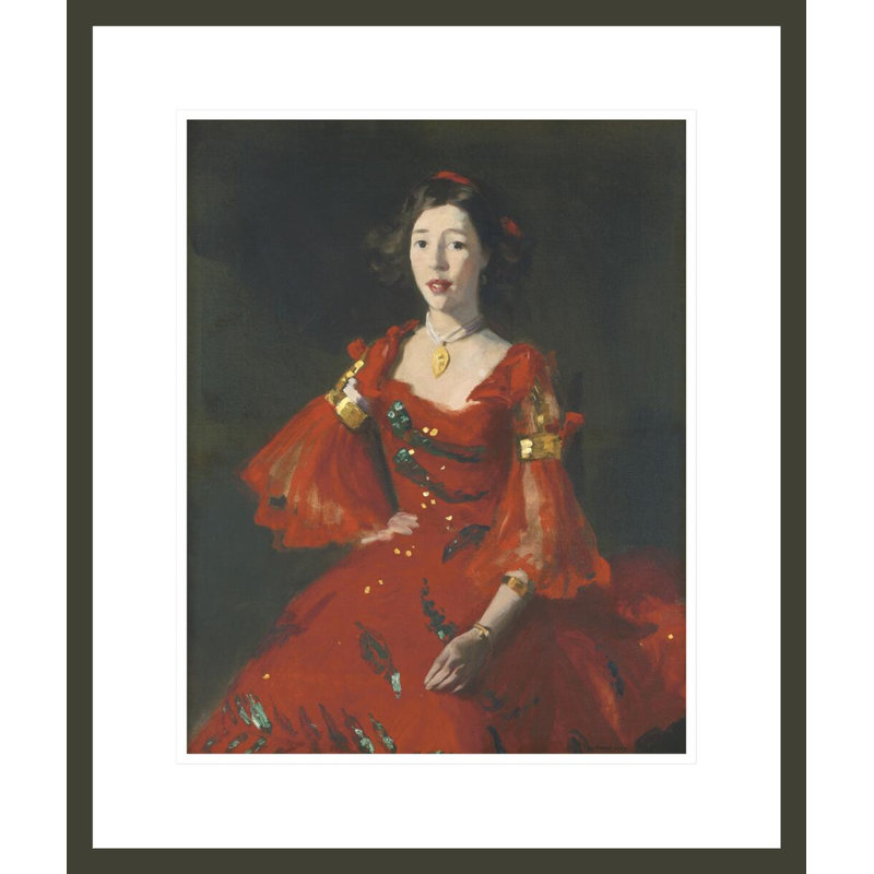 La Madrileñita (La fille de Madrid) par Robert Henri, impression giclée sur cadre, H 20,98 po x l 17,75 po
