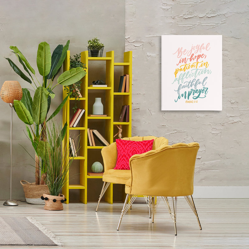 Faithful In Prayer, art mural sur toile Proverb, design par Isabela Schielke, H 30 po x l 24 po