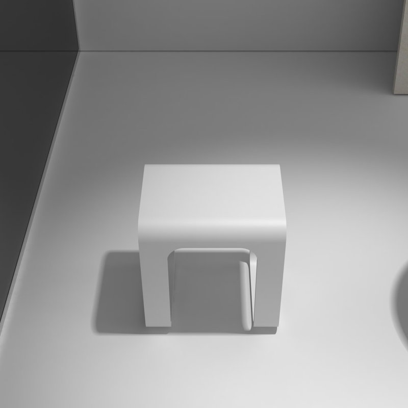 Tabouret de douche Leia blanc mat