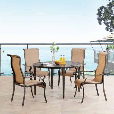 Sweeten 5 Piece Dining Set with Umbrella -  Brayden StudioÂ®, C23C75C2716E4EEEA19CEA033657994A