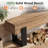 63" Solid Wood Entryway Bench