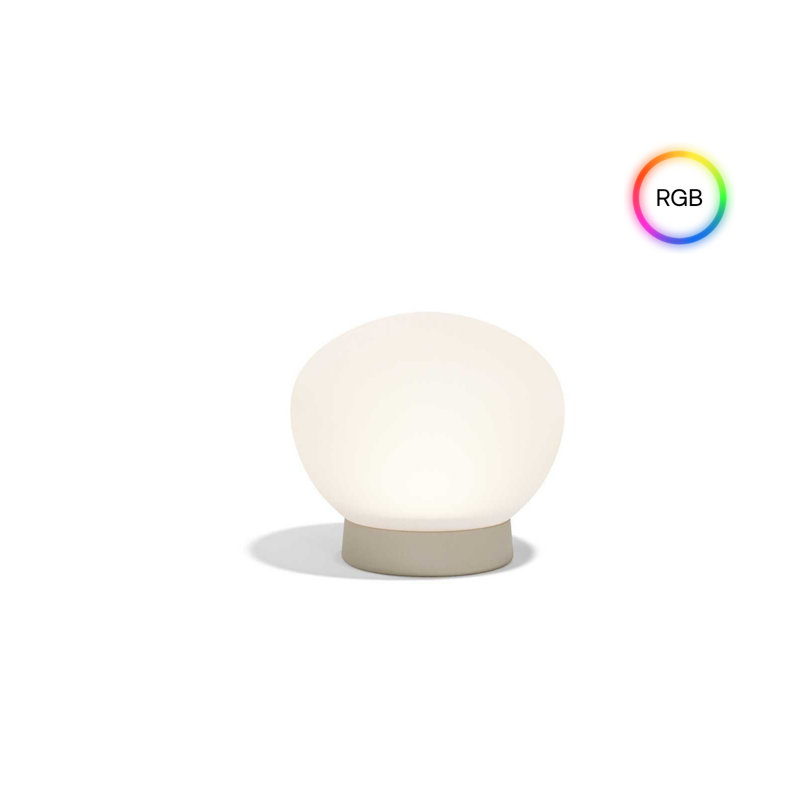 Luna Lamp 24"x24" RGBW, 21.75" H x 24" W x 24" D, Ecru, Plug-in