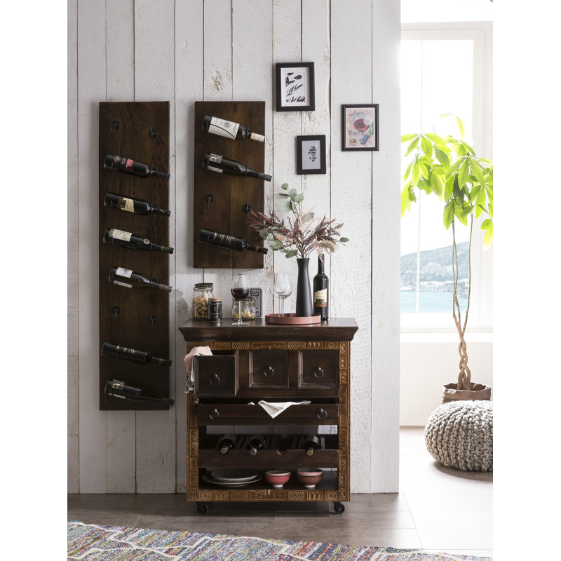 Rivero Solid Wood Kitchen Cart