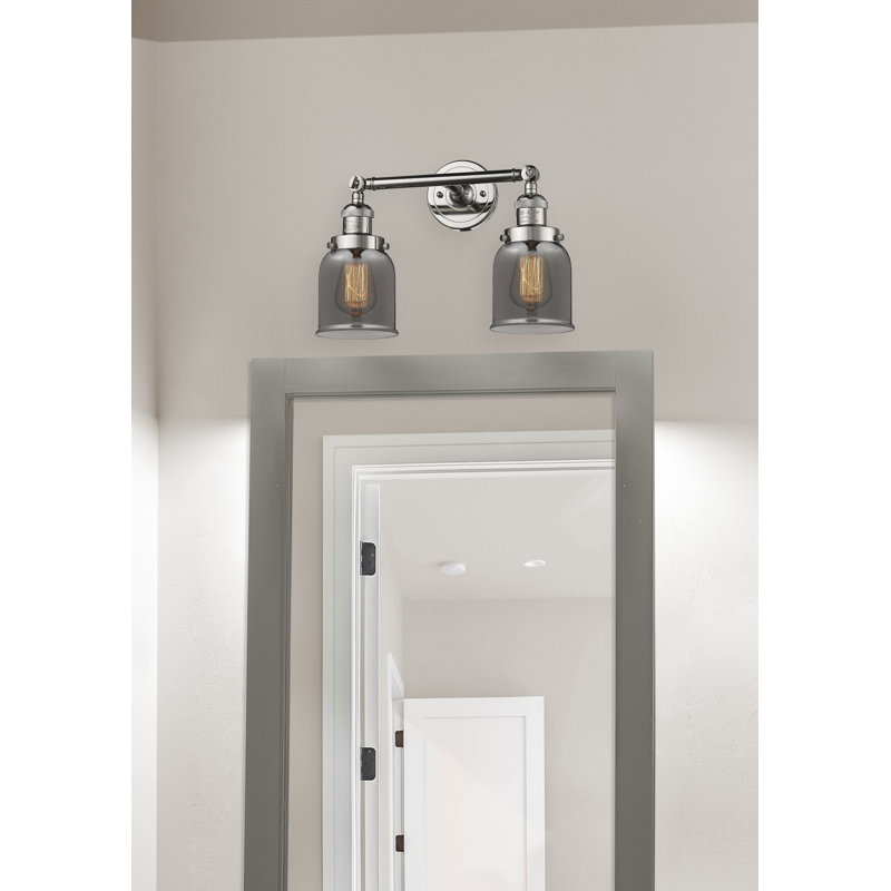Éclairage pour salle de bain 2 lumières à intensité variable ClipperCove, Plated Smoked, Ampoule DEL 6 watts Vinage