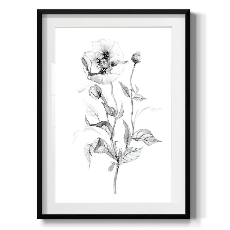 Lys - Toile tendue avec châssis, H 28,5 po x l 20,5 po, Noir