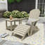 Chaise Adirondack pliante en plastique avec repose-pieds et table Arrlo-88431746