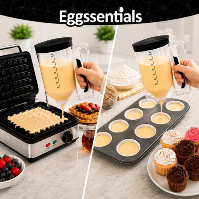 Pancake Batter Dispenser, Batter dispenser with Squeeze Handle Mess-Free